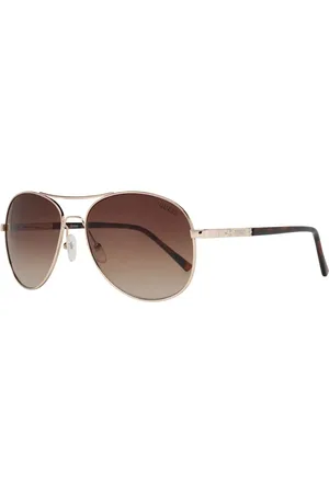 Guess Accessoarer, Dam, ONE Size, Guld Kvinnor Pilot Solglasögon Gradient Brun