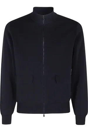FILIPPO DE LAURENTIIS Sweatshirts & Hoodies, Herr, 2Xl, Bomull, Bomull Fullzip Jacka med 2 Fickor