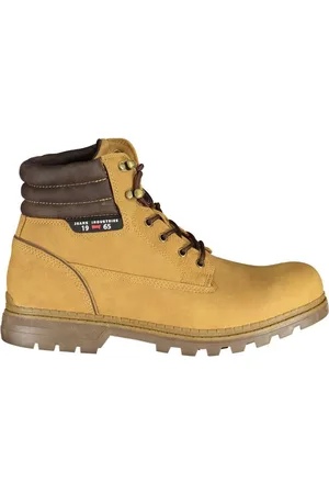Carrera Skor, Herr, 43 EU, Polyester, Gula snörstövlar med unik design