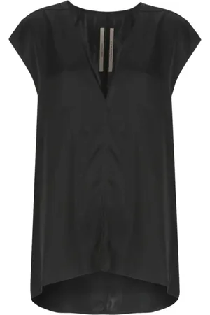 Rick Owens Topp, Dam, M, Svart Asymmetrisk Hem Topp