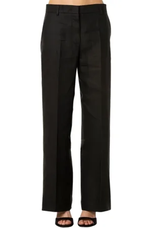 Max Mara Byxor, Dam, S, Linne, Linne vida byxor i svart