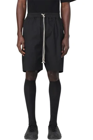 Rick Owens Shorts, Herr, L, Bomull, Svarta Dragsko Shorts Avslappnad Passform