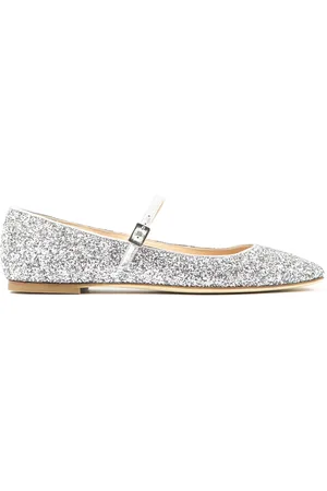 Prosperine Skor, Dam, 41 EU, Läder, Glitter Fyrkantig Ballerina med Snörning
