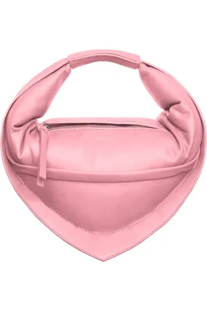 Federico Cina Väska, Dam, ONE Size, Bomull, Rosa Lamm Skin Bag med Förstärkt Handtag