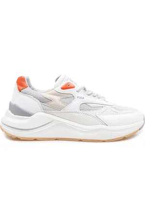 D.A.T.E. Skor, Herr, 43 EU, Läder, Vita och korall sportsneakers