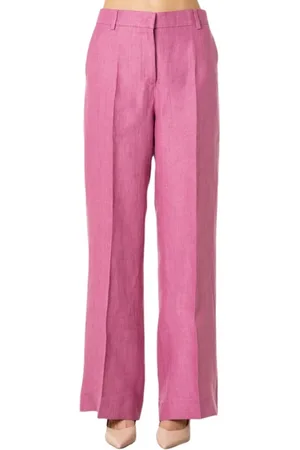 Max Mara Byxor, Dam, L, Linne, Linne Palazzo Byxor - Bouganville