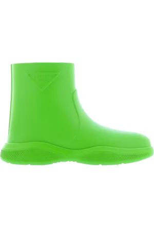 Prada Skor, Dam, 39 EU, Gröna Ankelboots Aw23 Stilfull