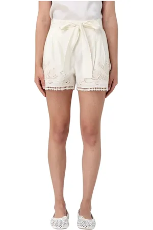 Twin-Set Shorts, Dam, XL, Elegant Broderade Shorts