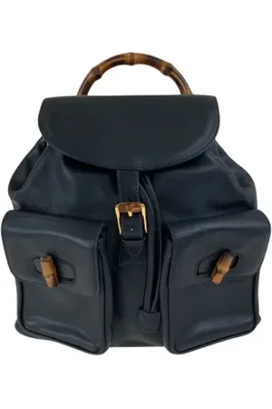Gucci Pre-owned, Dam, ONE Size, Bambu, Pre-owned Laeder ryggsckar