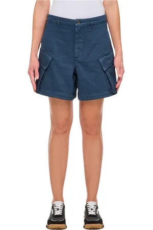 J.W.Anderson Shorts, Dam, S, Bomull, Blå Cargo Shorts med Fickor