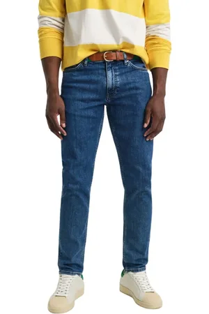 GANT Jeans, Herr, W33, Läder, Slim tvättade jeans