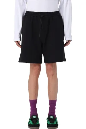 Msgm Shorts, Herr, M, Bomull, Svarta avslappnade stiliga shorts