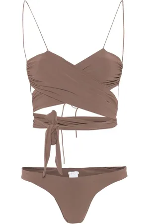 Amazuìn Badkläder, Dam, ONE Size, Läder, Brun Badkläder Ss25 Snygg Design