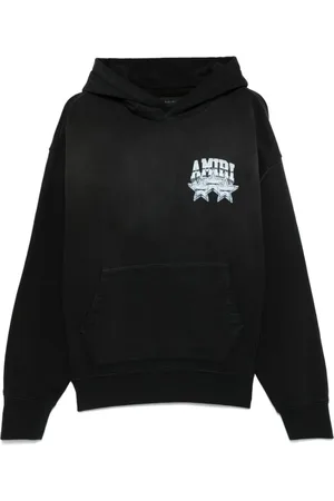 AMIRI Sweatshirts & Hoodies, Herr, M, Svart Sweatshirt med Ficka och Logo