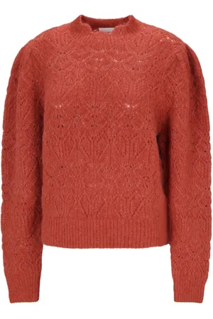 Isabel Marant Stickade tröjor & koftor, Dam, L, Orange Tröja Håll Dig Mysig Vintergarderob