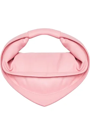 Federico Cina Väska, Dam, ONE Size, Bomull, Rosa Lammskinn Mini Väska med Förstärkt Handtag