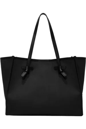 Gianni chiarini Väska, Dam, ONE Size, Läder, Canvas Handväska med Läderdetaljer