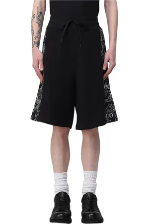 VERSACE Shorts, Herr, M, Bomull, Stiliga svarta bomullsshorts