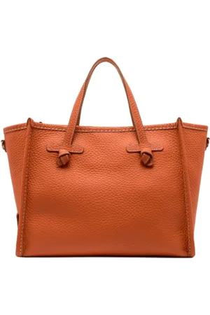 Gianni chiarini Väska, Dam, ONE Size, Läder, Korall läderhandväska med magnetisk stängning