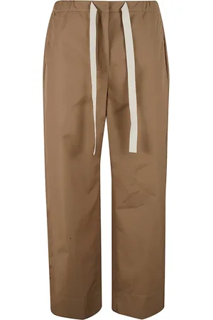Max Mara Byxor, Dam, 2Xs, Bomull, Bruna Byxor Argento