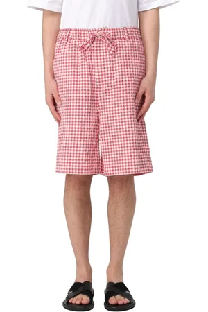 Marni Shorts, Herr, L, Bomull, Rutiga bomullsshorts