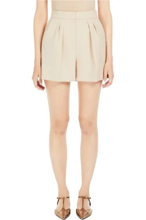 Max Mara Shorts, Dam, M, Veckad Ull Shorts