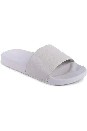 Calvin Klein Skor, Dam, 41 EU, Polyester, Präglad Logga Beige Slides