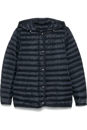 Moncler Jacka, Dam, XS, Blå Dunjacka med Huva