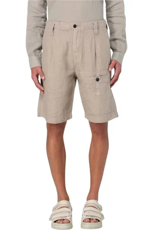 C.P. Company Shorts, Herr, XS, Linne, Grön Linne Casual Shorts