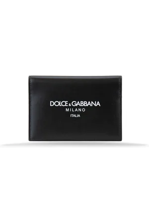 Dolce & Gabbana Accessoarer, Herr, ONE Size, Läder, Läder passfodral med kortplatser