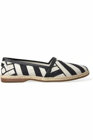 Dolce & Gabbana Skor, Herr, 41 EU, Bomull, Randig Canvas Espadriller Stilfull Charm