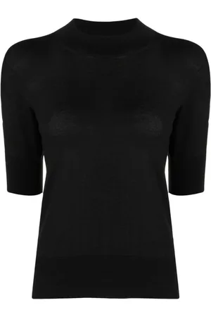 Jil Sander Stickade tröjor & koftor, Dam, XS, Kashmir, Kortärmad tröja