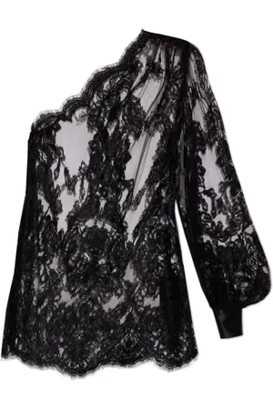 Dolce & Gabbana Blusar & Skjortor , Dam, S, Bomull, Spetstopp med öppen axel