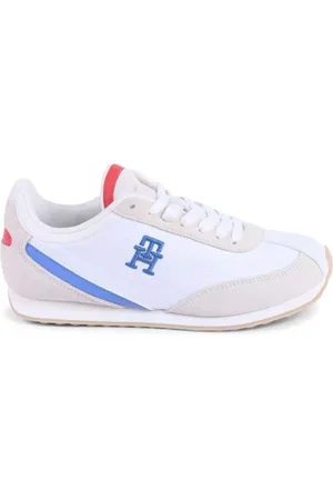 Tommy Hilfiger Sport, Dam, 37 EU, Mocka, Vita Mocka Damsneakers för vardagsbruk