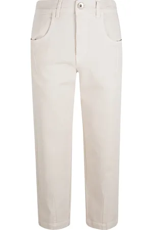 ELEVENTY Byxor, Dam, M, Bomull, Sand Bomull Elastan Byxor Made in Italy