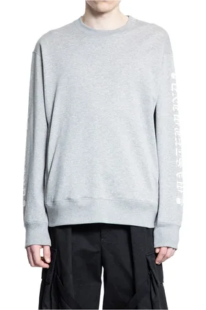 MASTERMIND Sweatshirts & Hoodies, Herr, L, Grå Crewneck Sweatshirt med Skull Print