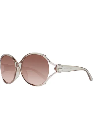 Guess Accessoarer, Dam, ONE Size, Brun Oval Gradient Solglasögon Kvinnor