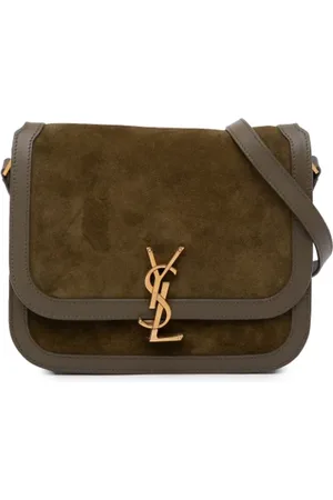 Saint Laurent Pre-owned, Dam, ONE Size, Mocka, Pre-owned Mocka crossbodyvskor