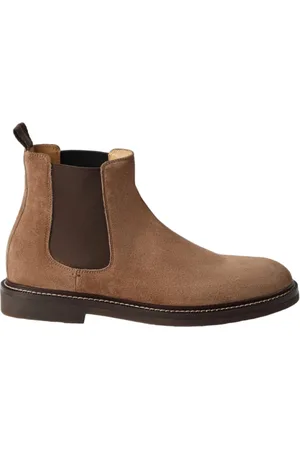 Brunello Cucinelli Skor, Herr, 40 EU, Läder, Bruna Ankelboots för Män