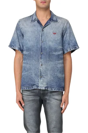 Diesel Skjorta, Herr, M, Denim, Blå Denim Skjorta Avslappnad Passform