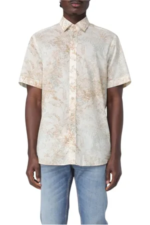 Etro Skjorta, Herr, XL, Linne, Färgglad Blommig Skjorta