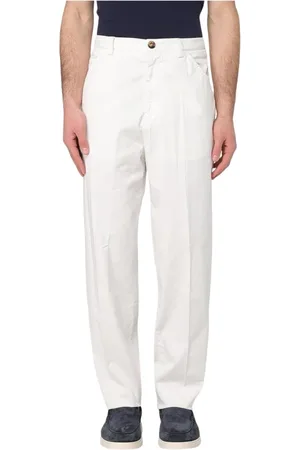 Brunello Cucinelli Byxor, Herr, M, Bomull, Elegant Bomullsbyxor