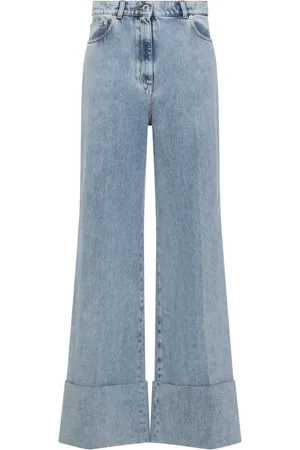 Lanvin Jeans, Dam, 2Xs, Bomull, Blå Bomullsbyxor för Kvinnor