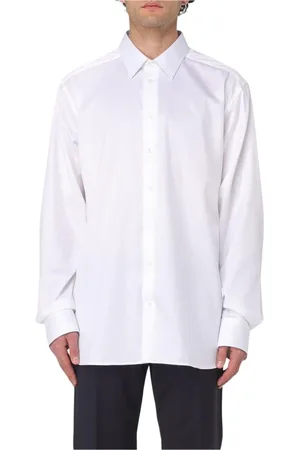Emporio Armani Skjorta, Herr, 3Xl, Bomull, Klassisk Bomullsskjorta i Vit