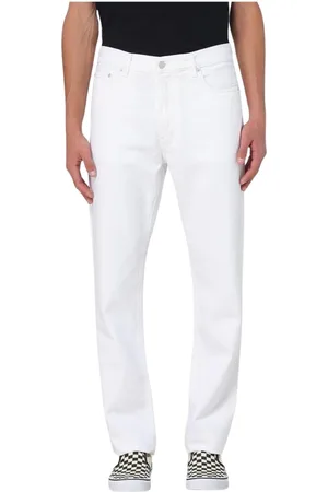 haikure Jeans, Herr, W34, Bomull, Vita Straight-Leg Jeans