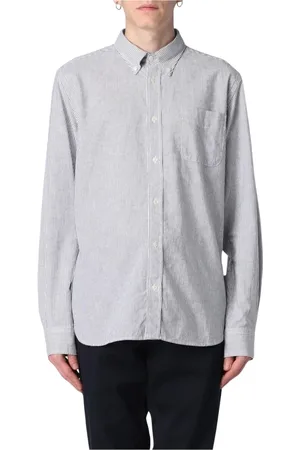 Woolrich Skjorta, Herr, L, Bomull, Blå Oxford Skjorta för Modern Man