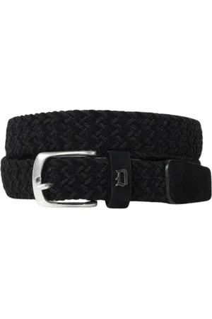 Dondup Accessoarer, Herr, 105 CM, Läder, Svart Flätad Läderbälte