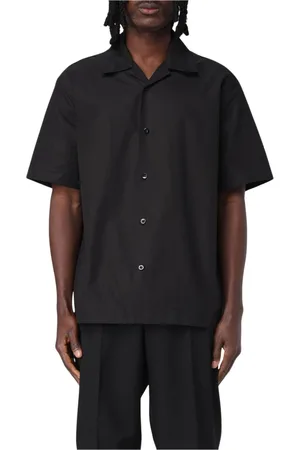 Jil Sander Skjorta, Herr, M, Bomull, Svart Skjorta Minimalistisk Design
