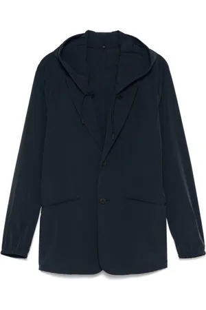 Emporio Armani Jacka, Herr, XL, Blå exklusiva jackor med avtagbar huva