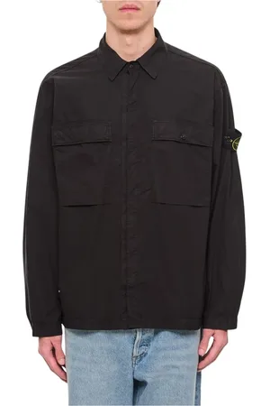 Stone Island Jacka, Herr, M, Bomull, Sandfärgad Långärmad Skjorta